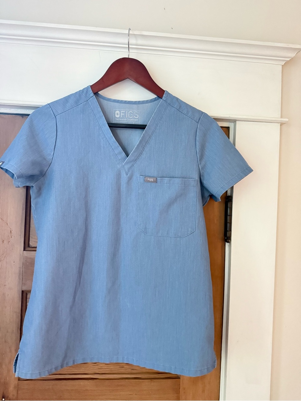 Figs heather indigo Scrub Top